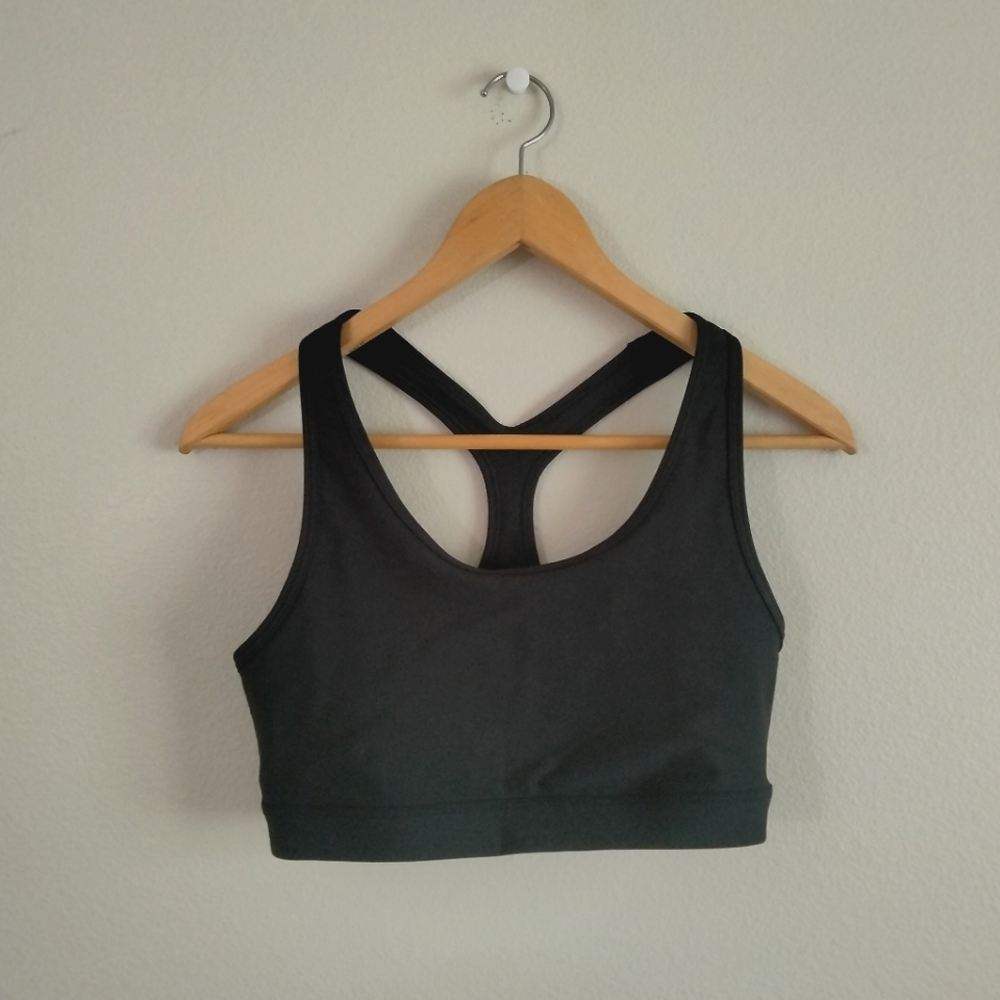 Women's Black Medium Support Powersoft Racerback Sports Bra, Size M